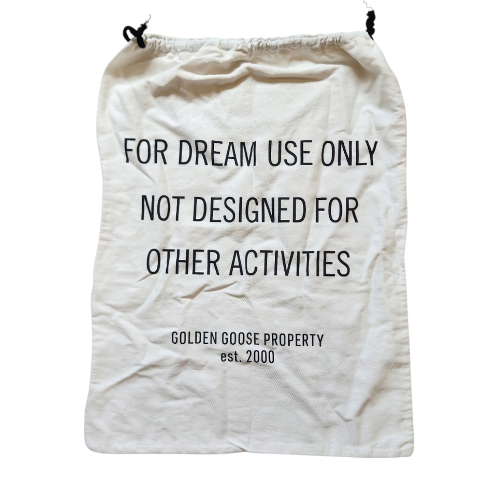 Golden Goose White Drawstring Dust Bag